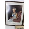 Image 4 : (3) Royal Family Framed Portraits, Queen Elizabeth ll, Duke Of Edinburgh Prince Phillip- Some Cracks