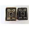 Image 2 : (2) Target Brownie Box Cameras, Spartus 35mm With Leather Case - As is