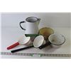 Image 1 : (4) Camping Pots (Metal), Kettle (Metal) As is
