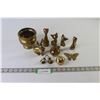 Image 1 : (10) Brass Ornaments (Cats, Incense, Apples)