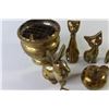 Image 3 : (10) Brass Ornaments (Cats, Incense, Apples)