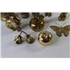 Image 4 : (10) Brass Ornaments (Cats, Incense, Apples)