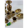 Image 3 : (13) Brass Ornaments (Jugs, Vases, Dishes)