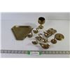 Image 1 : (12) Brass Ornaments (Birds, Platters, Goblet)