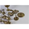 Image 2 : (12) Brass Ornaments (Birds, Platters, Goblet)