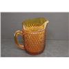 Image 6 : Amber Glass Pitcher, Two Candy Dishes