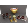 Image 1 : Amber Glass Fruit Bowl, Candle Holders, Shot Glasses, Mini Vase