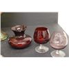 Image 4 : Amber Glass Fruit Bowl, Candle Holders, Shot Glasses, Mini Vase
