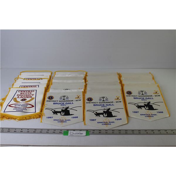 (39) Lions' Club Banners (District Governor - Bruce Gall, Central Butte District Lions) As is