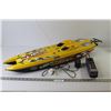 Image 1 : New Bright RC Speedboat 33" Length - As is, Toy Cordless Phone, 9VDC Adaptor - As is