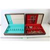 Image 1 : (2) Cutlery Cases (Wood) With Assorted Utensils 14.5" x 10.75" x 3" - As is