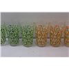 Image 2 : Vintage Bick's Glass Cup, Dodsland Hotel Glass Cup, (6) Glass Cups w/ Green & Orange Patterns