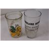 Image 3 : Vintage Bick's Glass Cup, Dodsland Hotel Glass Cup, (6) Glass Cups w/ Green & Orange Patterns