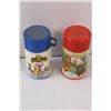 Image 2 : (2) Vintage Thermos Mugs, Vintage Charlie Brown Thermos Mug, Vintage Robin's Donuts Campbells Mug, (