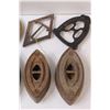 Image 3 : (2) Vintage Trivets w/ Wooden Handles - Some Wear & (4) Vintage Sad Irons