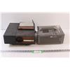 Image 1 : Airequipt 670 2x2 Slide Projector - Some Wear, & Deluxe 5" Portable B/W TV-Radio - As Is