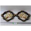 Image 1 : (2) Chalk Ware Decorative Wall Mounts