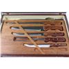 Image 2 : Wooden Box & Knife Set 18.5" x 12.5" x 4"