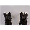Image 3 : (2) Enamel German Shephard 14" Statuettes - Some Wear