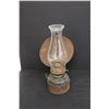 Image 2 : Vintage Lantern Replacement Glass 8.5", Vintage Eagle Oil Lamp w/ Reflective Wall Sconce - Some Wear