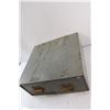 Image 3 : Vintage Metal Archive Drawer - 18.5"x18"x7"