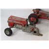 Image 2 : (2) Red Toy Tractors, John Deere Toy Tractor, Tractor Wagon