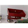 Image 4 : (2) Red Toy Tractors, John Deere Toy Tractor, Tractor Wagon
