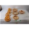 Image 1 : Partial Set of Fire King Peach Luster - (5) Saucers, (4) Cups, (7) Plates, (3) Bowls