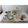 Image 1 : (2) Glass Bottles, (2) Salt and Pepper Shaker Sets, Post Cards, (2) Glass Cups