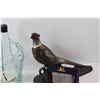 Image 2 : (2) Glass Bottles, Bird Decoration, Brass Toilet, Jewelry Case, 210 Stapler