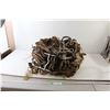 Image 1 : * Assorted Scrap Leather and Harness Hardware With Blue Tote