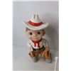 Image 2 : Ceramic Cowboy Doll, Vase, Paper Towel Holder, Clothes Hanger, Paper Organizer
