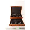 Image 1 : Wooden Box With Assorted Cutlery