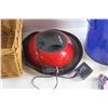 Image 2 : Woven Basket, Can Opener, Small Garbage Can, Vileda Robot Sweeper and Shall Stapler