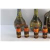 Image 3 : (4) Hand Painted Liquor Decanters and (6) Hand Painted Art Jars with Lids