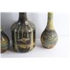 Image 9 : (4) Hand Painted Liquor Decanters and (6) Hand Painted Art Jars with Lids