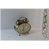 Image 2 : Hanging Light Fixture - As Is and Brass Cosmo Alarm Clock - Tested