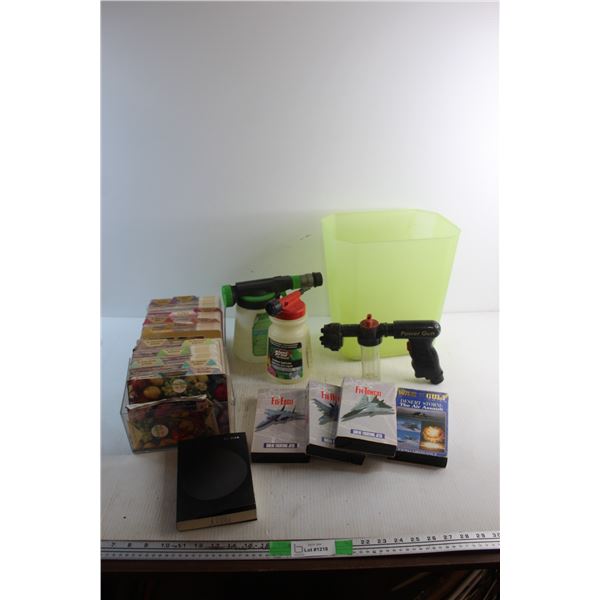 Recipe Cards. Blonote, Fertilizer Applicators, Aviation Video Cassettes and Bucket