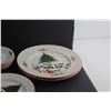 Image 2 : Soap Dispenser, (12) pc Christmas Dish Set - Plates & Mug and Santa Candle Holder