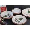 Image 3 : Soap Dispenser, (12) pc Christmas Dish Set - Plates & Mug and Santa Candle Holder