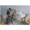 Image 5 : French Press, Soup Bowl, Salt & Pepper Shakers, Sugar Dish, Mug, Glass Bowl and Assorted Items