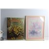 Image 2 : Fondue Set, (3) Picture Frames 14'' x 11'', Flower Arranging Book and Mirror