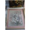 Image 8 : Fondue Set, (3) Picture Frames 14'' x 11'', Flower Arranging Book and Mirror