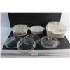 1241  (3) Casserole Dishes and Lids