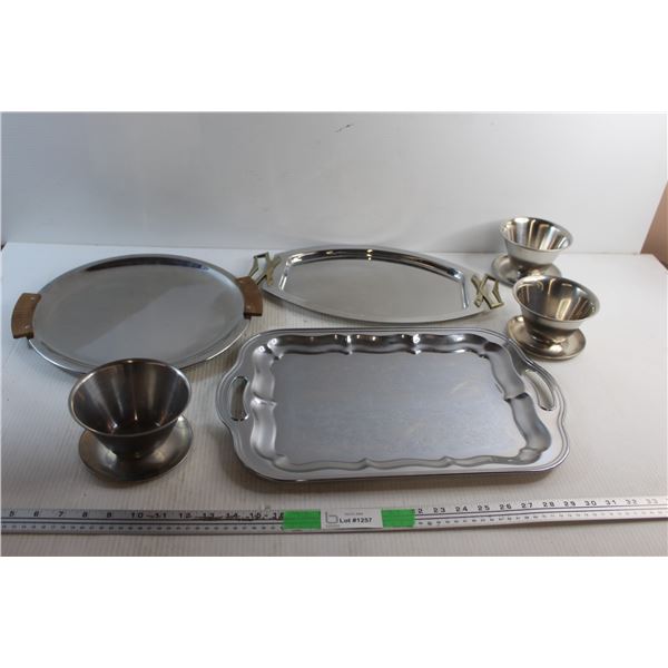Vintage Serving Trays and Bowls