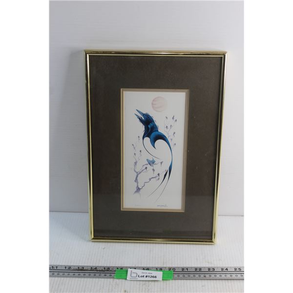 Framed Bird Print by Canadian Artist Garnet Tobacco 16'' x 10''