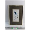 Image 1 : Framed Bird Print by Canadian Artist Garnet Tobacco 16'' x 10''