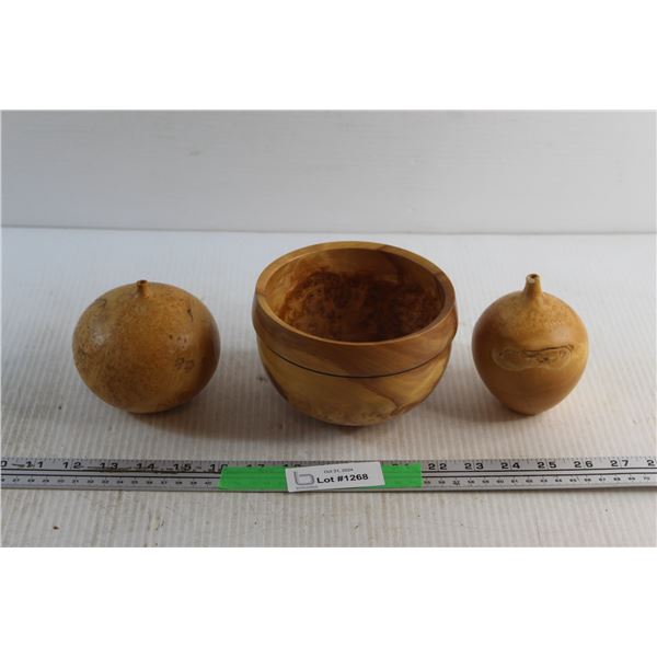 (3) Boreal Wood Carvings by Jean Marie Hogarty
