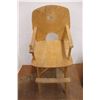 Image 6 : *High Chair (Wood - Cracked) 26.5" Tall x 10" x 10" , Ladder (Wood) 54" x 13.25", Wood Crate 12" Tal