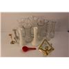 Image 2 : (11) Various Glass Vases, (2) Candle Holders, Misc.